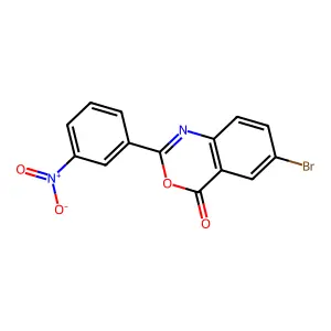 6-bromo-2-(3-nitrophenyl)-4H-3,1-benzoxazin-4-one structure