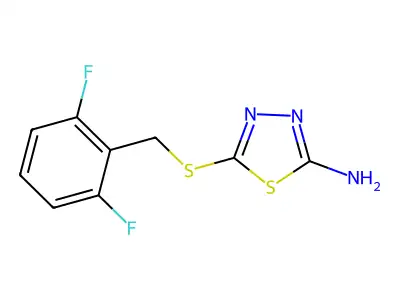 5-[(2,6-Difluorophenyl)methylsulfanyl]-1,3,4-thiadiazol-2-amine structure
