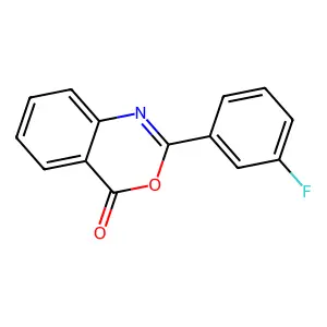 2-(3-fluorophenyl)-4H-3,1-benzoxazin-4-one structure