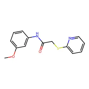 N-(3-methoxyphenyl)-2-pyridin-2-ylsulfanylacetamide structure