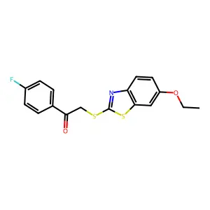 2-[(6-Ethoxy-1,3-benzothiazol-2-yl)sulfanyl]-1-(4-fluorophenyl)ethanone structure