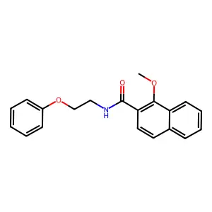 1-methoxy-N-(2-phenoxyethyl)naphthalene-2-carboxamide structure