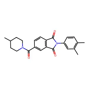 2-(3,4-Dimethylphenyl)-5-(4-methylpiperidine-1-carbonyl)isoindole-1,3-dione structure