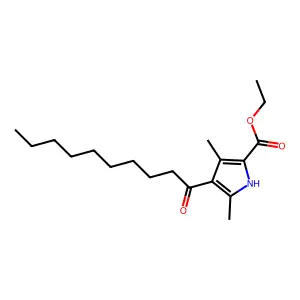 ethyl 4-decanoyl-3,5-dimethyl-1H-pyrrole-2-carboxylate structure