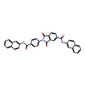 N-(2-naphthyl)-2-{4-[(2-naphthylamino)carbonyl]phenyl}-1,3-dioxo-5-isoindolinecarboxamide structure