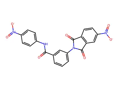 3-{5-nitro-1,3-dioxo-1,3-dihydro-2H-isoindol-2-yl}-N-{4-nitrophenyl}benzamide structure