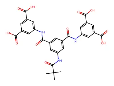 5,5'-((5-Pivalamidoisophthaloyl)bis(azanediyl))diisophthalic acid structure