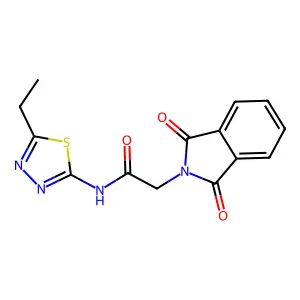 2-(1,3-dioxoisoindol-2-yl)-N-(5-ethyl-1,3,4-thiadiazol-2-yl)acetamide structure