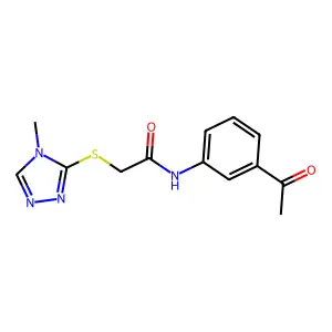 N-(3-acetylphenyl)-2-[(4-methyl-1,2,4-triazol-3-yl)sulfanyl]acetamide structure