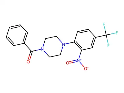 [4-[2-Nitro-4-(trifluoromethyl)phenyl]piperazin-1-yl]-phenylmethanone structure