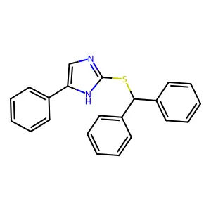 2-benzhydrylsulfanyl-5-phenyl-1H-imidazole structure