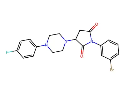 1-(3-Bromophenyl)-3-[4-(4-fluorophenyl)piperazin-1-yl]pyrrolidine-2,5-dione structure