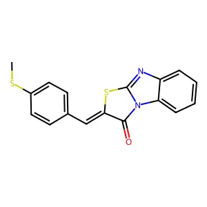(2Z)-2-[4-(Methylsulfanyl)benzylidene][1,3]thiazolo[3,2-a]benzimidazol-3(2H)-one structure
