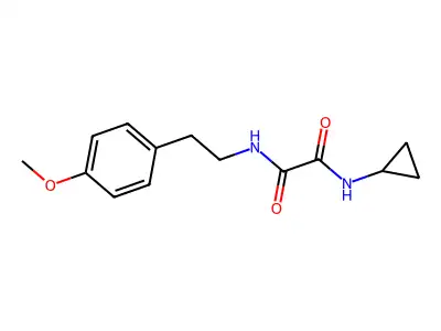 N'-cyclopropyl-N-[2-(4-methoxyphenyl)ethyl]oxamide structure