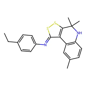 N-(4-ethylphenyl)-4,4,8-trimethyl-5H-dithiolo[3,4-c]quinolin-1-imine structure