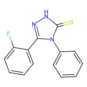 5-(2-fluorophenyl)-4-phenyl-4H-1,2,4-triazole-3-thiol structure