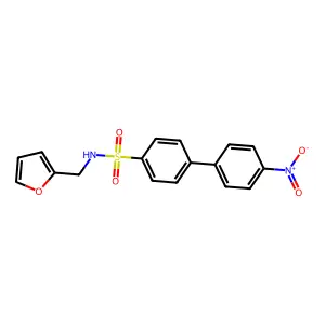 4'-Nitro-biphenyl-4-sulfonic acid (furan-2-ylmethyl)-amide structure