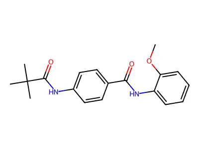 4-(2,2-dimethylpropanoylamino)-N-(2-methoxyphenyl)benzamide structure