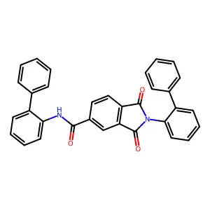 1,3-dioxo-N,2-bis(2-phenylphenyl)isoindole-5-carboxamide structure