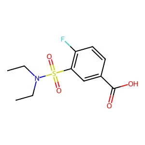 3-(二乙基氨磺酰基)-4-氟苯甲酸 structure