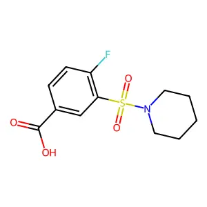 4-Fluoro-3-(1-piperidinylsulfonyl)benzoic acid structure
