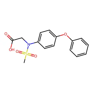 N-(methylsulfonyl)-N-(4-phenoxyphenyl)glycine structure