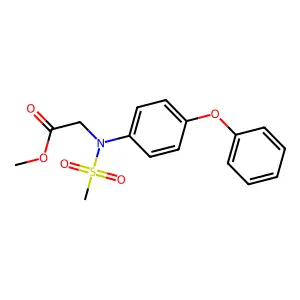 methyl N-(methylsulfonyl)-N-(4-phenoxyphenyl)glycinate structure