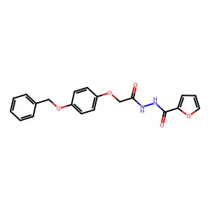 2-Furancarboxylic acid, 2-(2-(4-(phenylmethoxy)phenoxy)acetyl)hydrazide structure