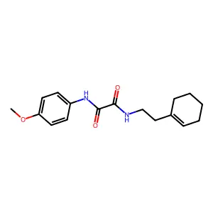 N-[2-(cyclohexen-1-yl)ethyl]-N'-(4-methoxyphenyl)oxamide structure