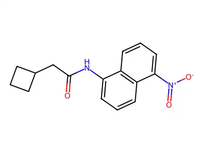 2-cyclobutyl-N-(5-nitronaphthalen-1-yl)acetamide structure