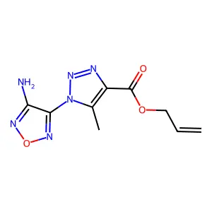 allyl 1-(4-amino-1,2,5-oxadiazol-3-yl)-5-methyl-1H-1,2,3-triazole-4-carboxylate structure