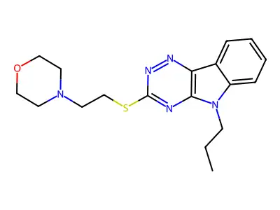 2-(2-Morpholin-4-yl-ethylsulfanyl)-9-propyl-9H-1,3,4,9-tetraaza-fluorene structure