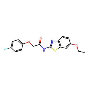 N-(6-ethoxy-1,3-benzothiazol-2-yl)-2-(4-fluorophenoxy)acetamide structure