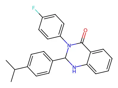 3-(4-Fluorophenyl)-2-(4-propan-2-ylphenyl)-1,2-dihydroquinazolin-4-one structure