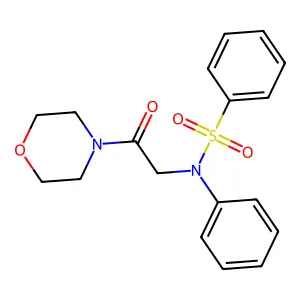N-[2-(morpholin-4-yl)-2-oxoethyl]-N-phenylbenzenesulfonamide structure