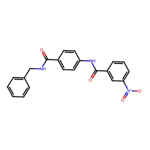 N-[4-(benzylcarbamoyl)phenyl]-3-nitrobenzamide structure
