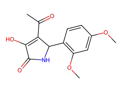 3-Acetyl-2-(2,4-dimethoxyphenyl)-4-hydroxy-1,2-dihydropyrrol-5-one structure