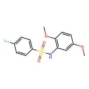 N-(2,5-dimethoxyphenyl)-4-fluorobenzenesulfonamide structure
