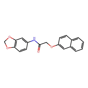 N-(1,3-benzodioxol-5-yl)-2-naphthalen-2-yloxyacetamide structure