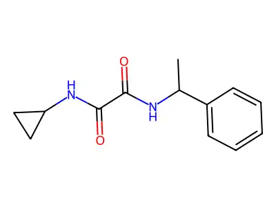 N-cyclopropyl-N'-(1-phenylethyl)ethanediamide structure