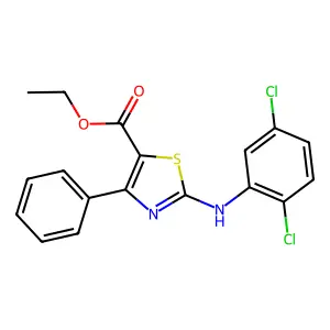 Ethyl 2-(2,5-dichloroanilino)-4-phenyl-1,3-thiazole-5-carboxylate structure
