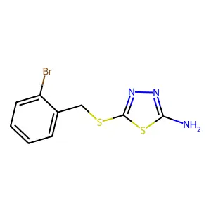5-[(2-Bromophenyl)methylthio]-1,3,4-thiadiazole-2-ylamine structure