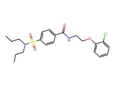 N-[2-(2-chlorophenoxy)ethyl]-4-(dipropylsulfamoyl)benzamide structure