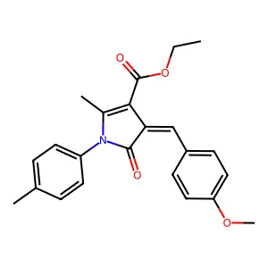 ethyl 4-(4-methoxybenzylidene)-2-methyl-1-(4-methylphenyl)-5-oxo-4,5-dihydro-1H-pyrrole-3-carboxylate structure