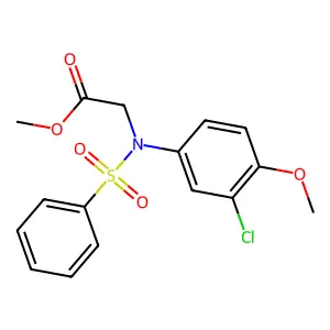 Methyl [3-chloro-4-methoxy(phenylsulfonyl)anilino]acetate structure