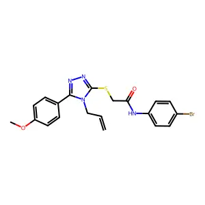 N-(4-bromophenyl)-2-{[5-(4-methoxyphenyl)-4-(prop-2-en-1-yl)-4H-1,2,4-triazol-3-yl]sulfanyl}acetamide structure
