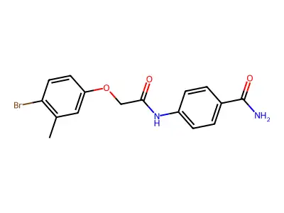 4-{[(4-Bromo-3-methylphenoxy)acetyl]amino}benzamide structure