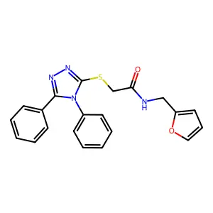 2-[(4,5-diphenyl-1,2,4-triazol-3-yl)sulfanyl]-N-(furan-2-ylmethyl)acetamide structure