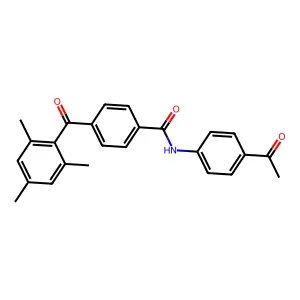 N-(4-acetylphenyl)-4-(mesitylcarbonyl)benzamide structure