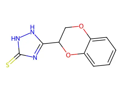 5-(2,3-Dihydro-1,4-benzodioxin-2-yl)-4H-1,2,4-triazole-3-thiol structure
